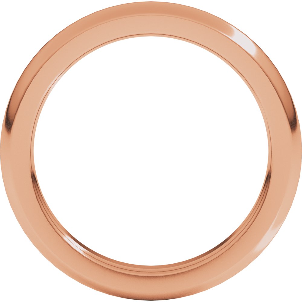 14K Rose 3 mm Heavyweight Comfort-Fit Half Round Band Size 7