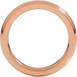14K Rose 3 mm Heavyweight Comfort-Fit Half Round Band Size 7