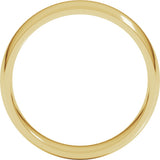 14K Yellow Gold 5.5 mm Lightweight Comfort-Fit Half Round Band Size 8