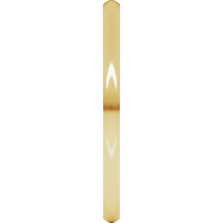 18K Yellow Gold 1.5 mm Lightweight Comfort-Fit Half Round Band Size 5