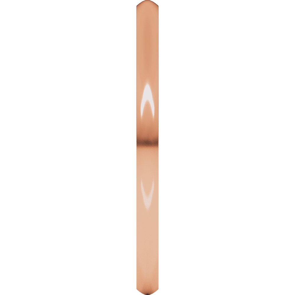 10K Rose Gold 1.5 mm Lightweight Comfort-Fit Half Round Band Size 6.5