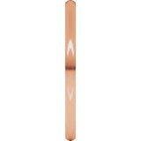10K Rose Gold 1.5 mm Lightweight Comfort-Fit Half Round Band Size 6.5