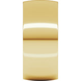 18K Yellow Gold 9 mm Lightweight Comfort-Fit Half Round Band Size 10