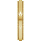 14K Yellow Gold 3 mm Milgrain Half Round Band Size 4.5 