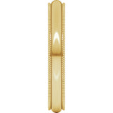 14K Yellow 3 mm Milgrain Half Round Band