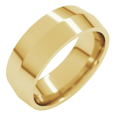 14K Yellow Gold 7 mm Comfort-Fit Knife Band Size 9.5