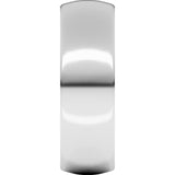 Continuum Sterling Silver 7 mm Heavyweight Comfort-Fit Half Round Band Size 8