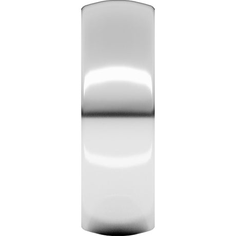 14K White 7 mm Heavyweight Comfort-Fit Half Round Band Size 8