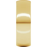 14K Yellow Gold 7 mm Heavyweight Comfort-Fit Half Round Band Size 9.5