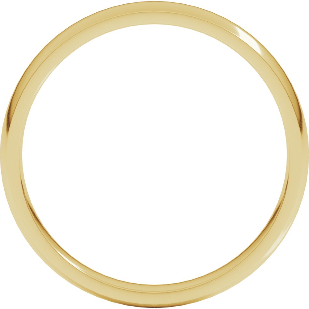 14K Yellow Gold 3 mm Lightweight Comfort-Fit Half Round Band Size 4