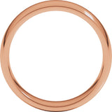 10K Rose Gold 6 mm Lightweight Comfort-Fit Half Round Band Size 10