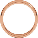 10K Rose 6 mm Lightweight Comfort-Fit Half Round Band Size 10