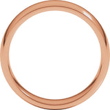 10K Rose 6 mm Half Round Comfort Fit Light Band