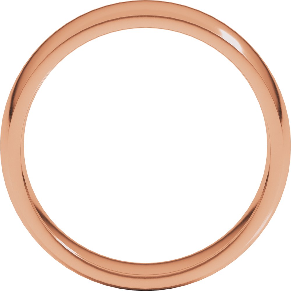 14K Rose 6 mm Half Round Comfort Fit Light Band