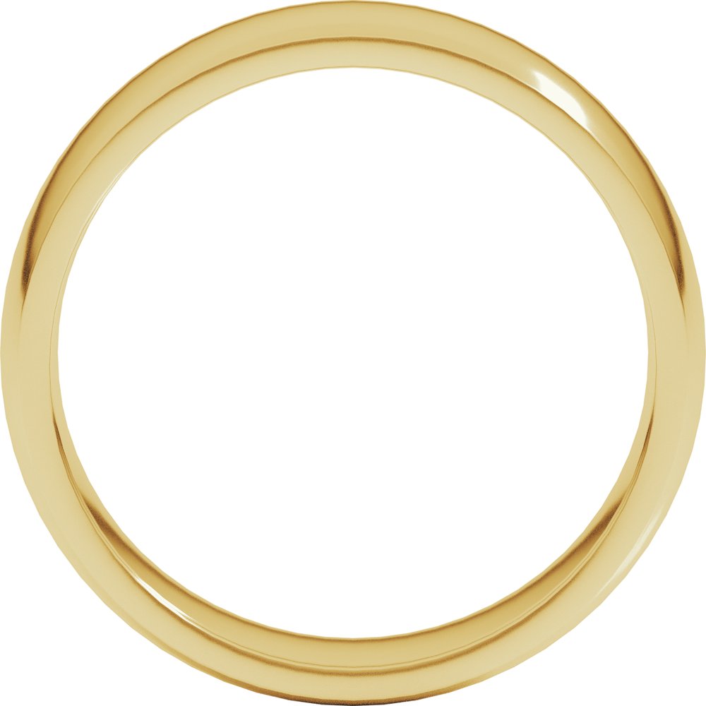 18K Yellow Gold 6 mm Lightweight Comfort-Fit Half Round Band Size 7