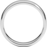 14K White Gold 6 mm Lightweight Comfort-Fit Half Round Band Size 6.5