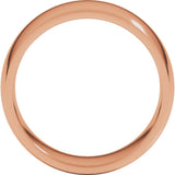 10K Rose Gold 8 mm Lightweight Comfort-Fit Half Round Band Size 6.5