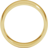 10K Yellow 8 mm Lightweight Comfort-Fit Half Round Band