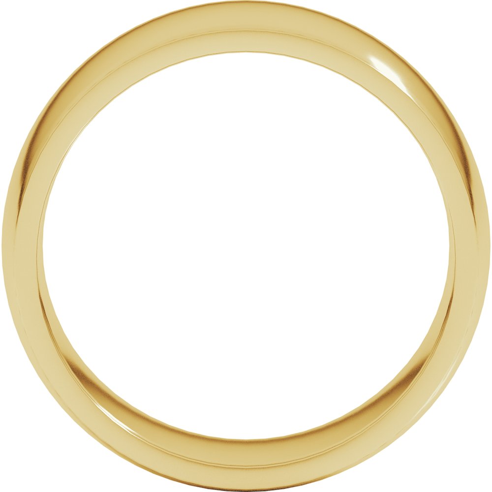 14K Yellow Gold 8 mm Lightweight Comfort-Fit Half Round Band Size 6.5