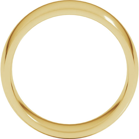 14K Yellow 8 mm Half Round Comfort Fit Light Band Size 8