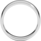 14K White 8 mm Lightweight Comfort-Fit Half Round Band