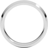 10K White 6 mm Knife Edge Comfort Fit Band