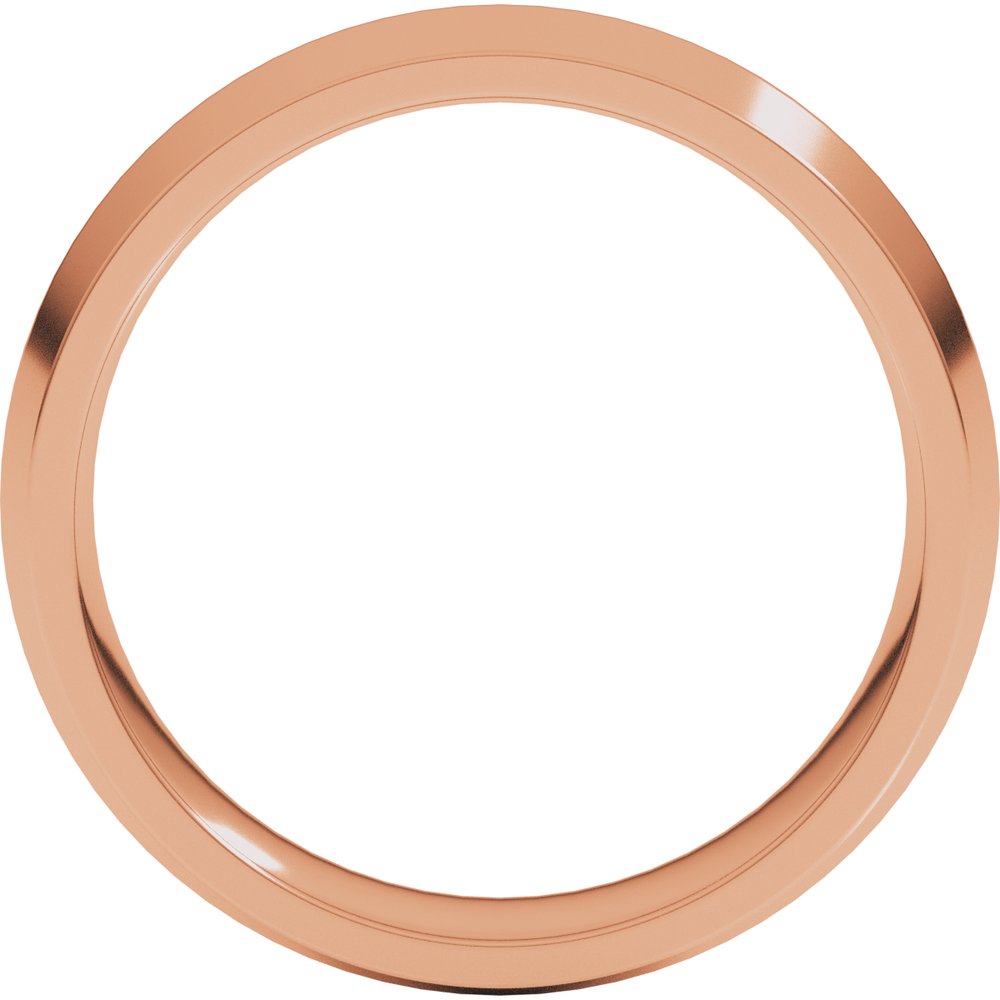 10K Rose Gold 6 mm Comfort-Fit Knife Band Size 12