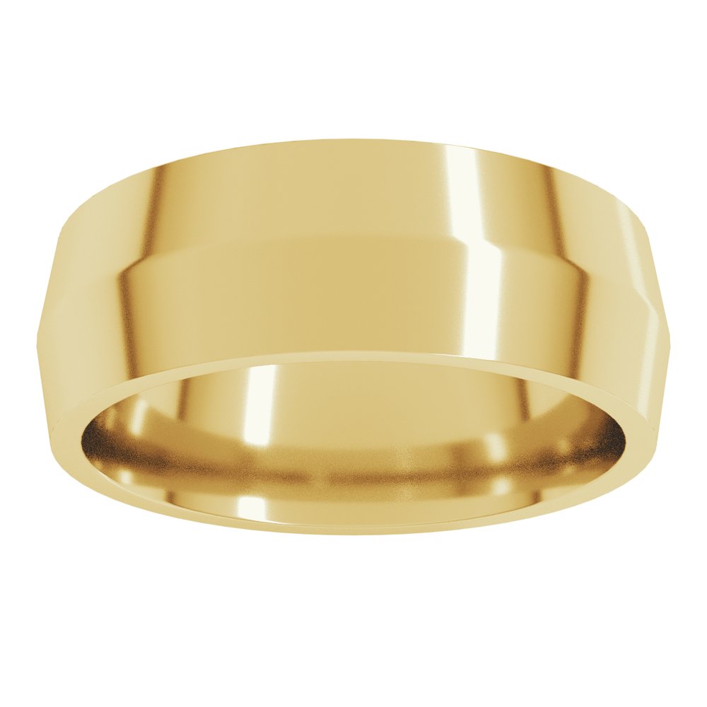 14K Yellow Gold 7 mm Comfort-Fit Knife Band Size 9.5
