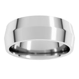 14K White Gold 7 mm Comfort-Fit Knife Band Size 10.5
