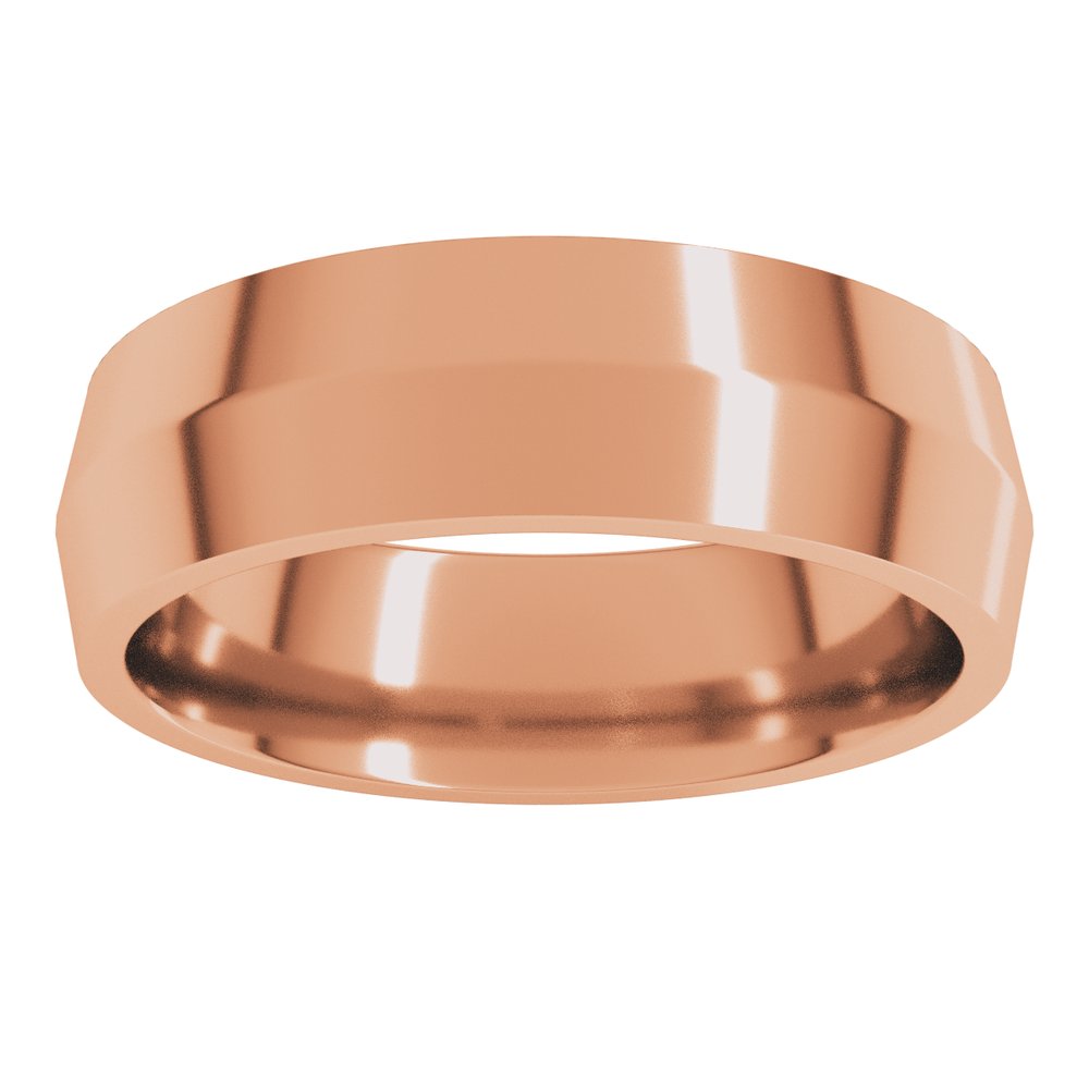 10K Rose Gold 6 mm Comfort-Fit Knife Band Size 12