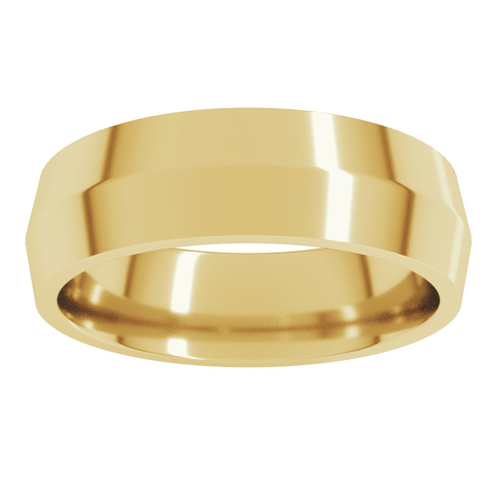 14K Yellow Gold 6 mm Comfort-Fit Knife Band Size 7.5