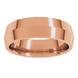 14K Rose Gold 6 mm Comfort-Fit Knife Band Size 9