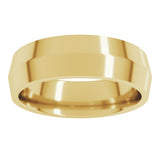 10K Yellow Gold 6 mm Comfort-Fit Knife Band Size 12