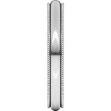 Platinum 3 mm Lightweight Milgrain Comfort-Fit Half Round Band Size 8