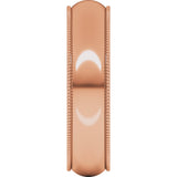 10K Rose Gold 5 mm Milgrain Half Round Band Size 8