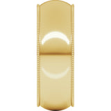 14K Yellow 7 mm Milgrain Half Round Band