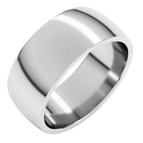 Sterling Silver 8 mm Lightweight Comfort-Fit Half Round Band Size 7