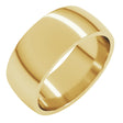 14K Yellow 8 mm Lightweight Comfort-Fit Half Round Band Size 10