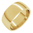 14K Yellow Gold 8 mm Lightweight Comfort-Fit Half Round Band Size 6.5