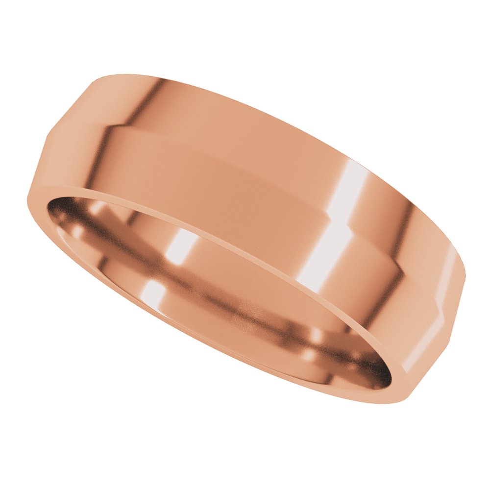 10K Rose Gold 6 mm Comfort-Fit Knife Band Size 12