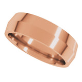 10K Rose Gold 6 mm Comfort-Fit Knife Band Size 12