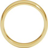 18K Yellow Gold 7 mm Lightweight Comfort-Fit Half Round Band Size 7