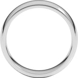 14K White Gold 7 mm Lightweight Comfort-Fit Half Round Band Size 8