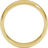 10K Yellow Gold 7 mm Lightweight Comfort-Fit Half Round Band