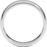 10K White 7 mm Lightweight Comfort-Fit Half Round Band Size 10