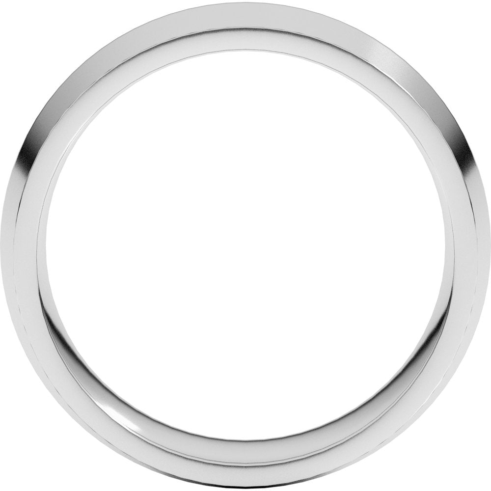 14K White Gold 7 mm Comfort-Fit Knife Band Size 10.5