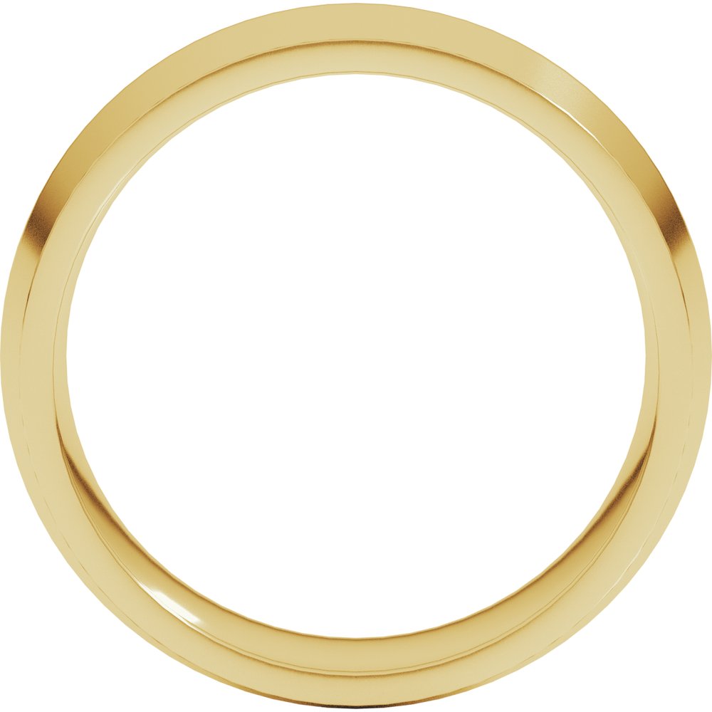 14K Yellow 7 mm Comfort-Fit Knife Band Size 10