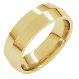 14K Yellow Gold 6 mm Comfort-Fit Knife Band Size 7.5