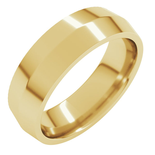 14K Yellow Gold 6 mm Comfort-Fit Knife Band Size 7.5