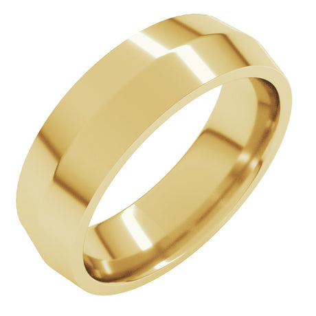 10K Yellow Gold 6 mm Comfort-Fit Knife Band Size 12